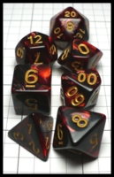 Dice : Dice - Dice Sets - QMay Black and Red Swirl with Yellow Numerals - Amazon 2023